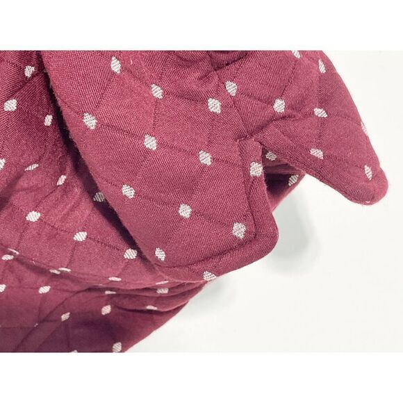 Línea Louis Dell’Olio Polka Dot Quilted Jacket Zip Up Buttons Red XL Extra Large - Picture 12 of 13